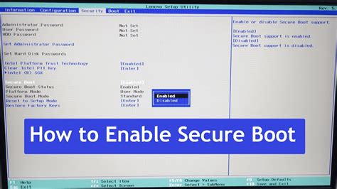 switched to secure boot smart card is blocked|how to enable secure boot.